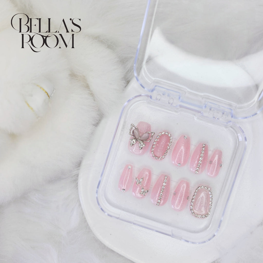 Baby Butterfly Nail Set (Blue & Pink )
